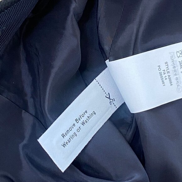 J. Crew Wool Colorblock Pencil Skirt in Navy/Grey Stripe, Size 4 - Picture 12 of 12